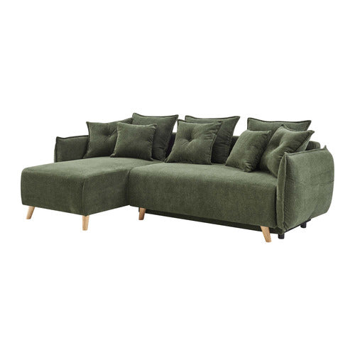 CORE LIVING THOMAS 3 SEATER DOUBLE SOFA BED WITH LEFT CHAISE