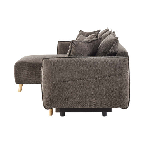 CORE LIVING THOMAS 3 SEATER DOUBLE SOFA BED WITH LEFT CHAISE