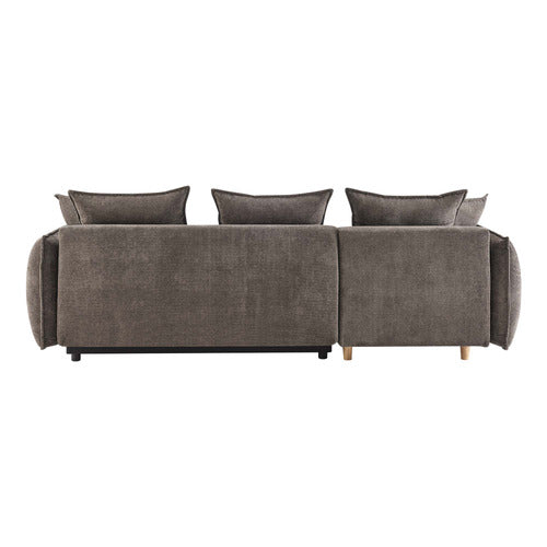 CORE LIVING THOMAS 3 SEATER DOUBLE SOFA BED WITH LEFT CHAISE