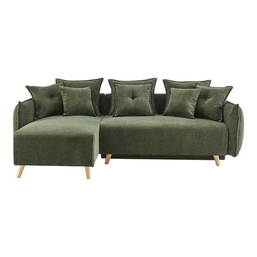 CORE LIVING THOMAS 3 SEATER DOUBLE SOFA BED WITH LEFT CHAISE