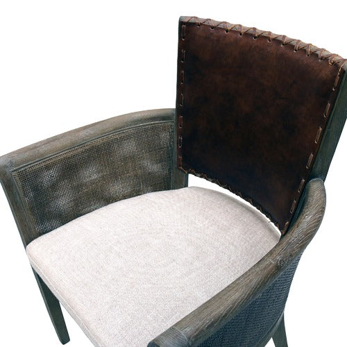 NATURALLY PROVINICIAL THORPE MAGNUS LEATHER ARMCHAIR