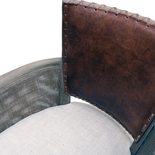 NATURALLY PROVINICIAL THORPE MAGNUS LEATHER ARMCHAIR