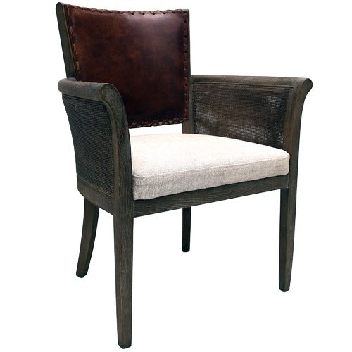 NATURALLY PROVINICIAL THORPE MAGNUS LEATHER ARMCHAIR