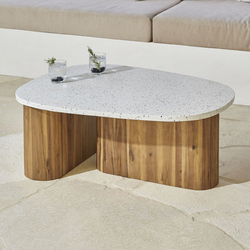 TOBAGO TERRAZZO OUTDOOR COFFEE TABLE