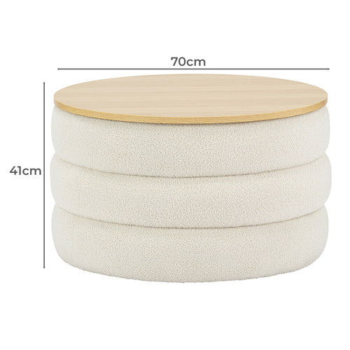 TOBY TEDDY STORAGE OTTOMAN/COFFEE TABLE