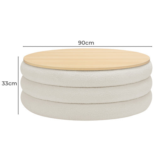 TOBY TEDDY STORAGE OTTOMAN/COFFEE TABLE