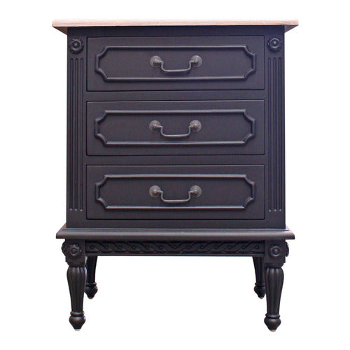 CARRINGTON FURNITURE TOULOUSE 3 DRAWER BEDSIDE TABLE