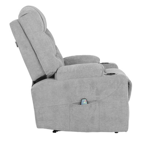 LIVING FUSION TOWSON UPHOLSTERED MASSAGE RECLINER ARMCHAIR