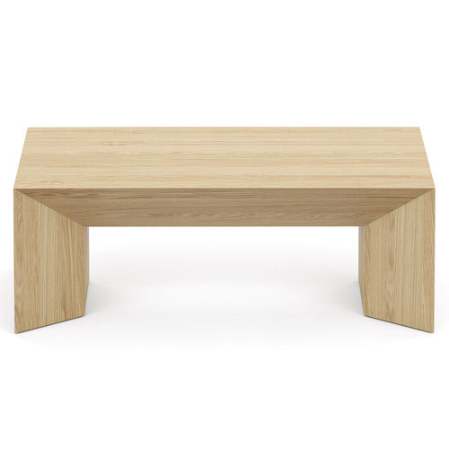 CONTINENTAL DESIGNS TRENTON AMERICAN OAK WOOD COFFEE TABLE