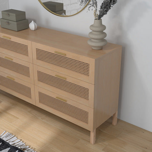 CHISWICK LIVING SENNA RATTAN 6 DRAWER CHEST