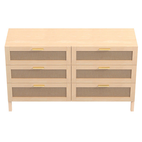 CHISWICK LIVING SENNA RATTAN 6 DRAWER CHEST