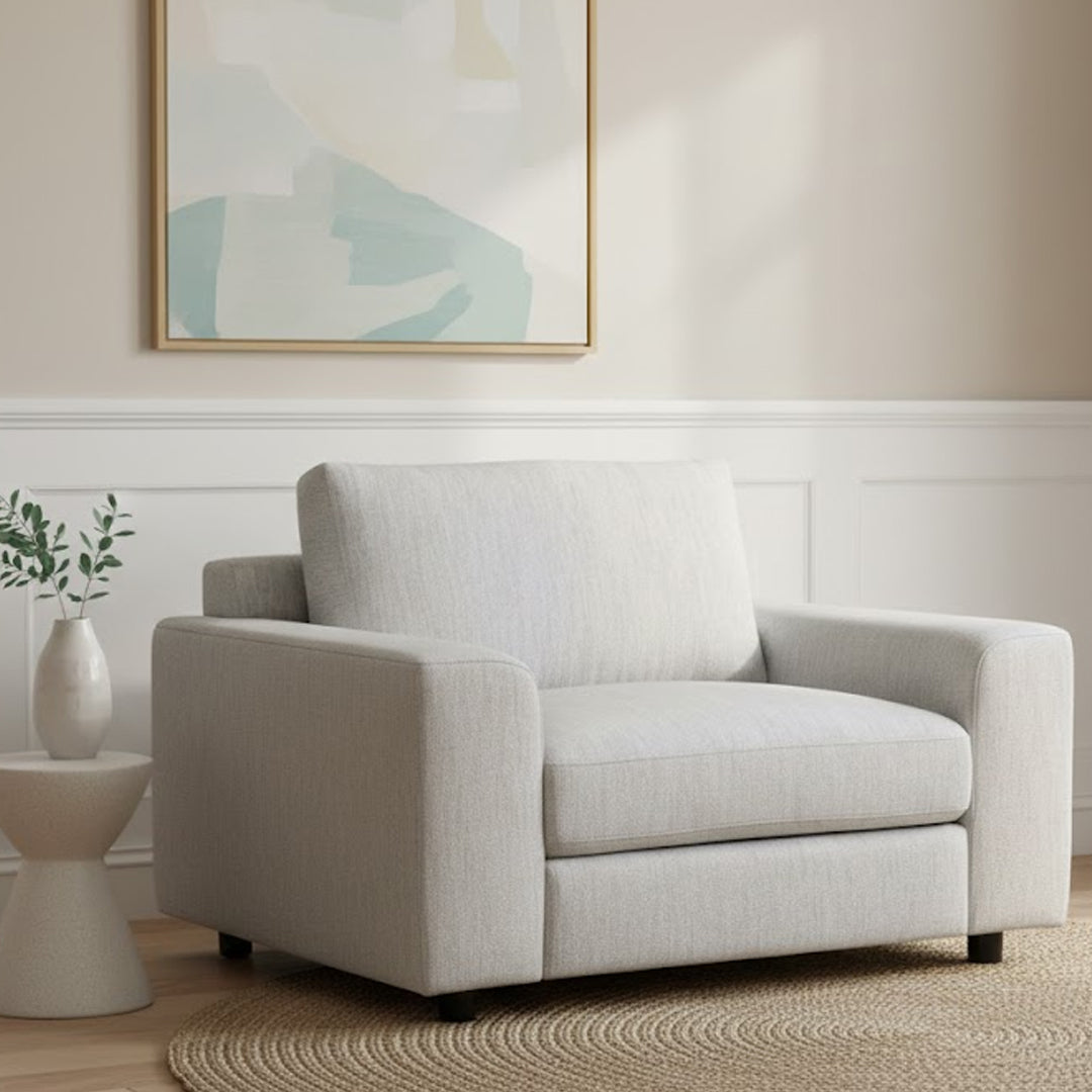 VERONICA FABRIC ACCENT CHAIR STONE