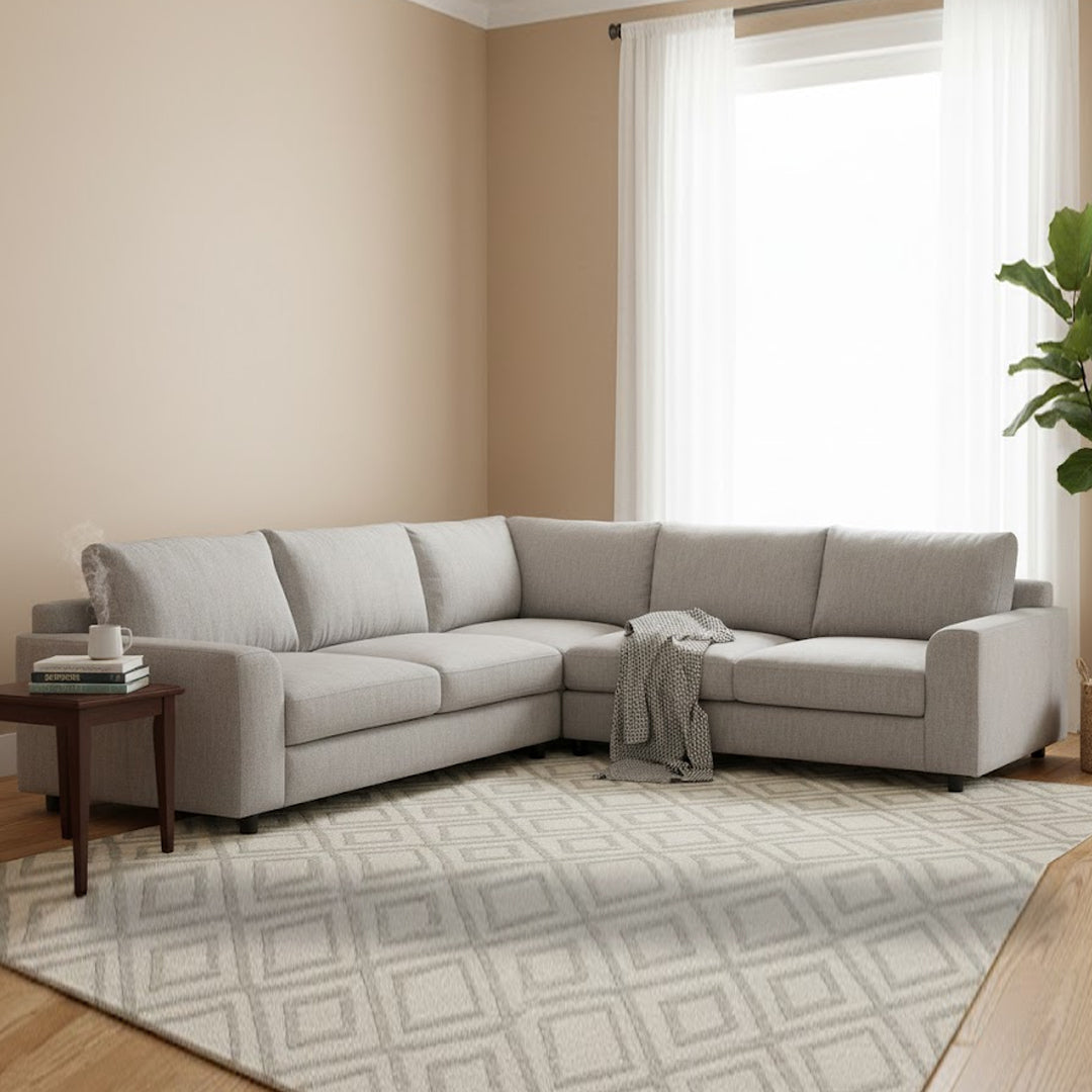 VERONICA FABRIC CORNER LOUNGE GREY