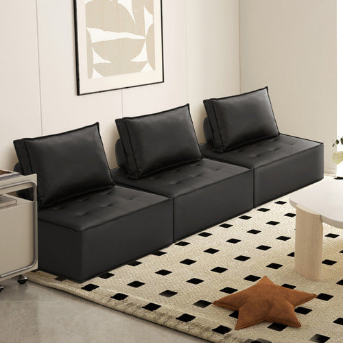 LIVING FUSION VALERI ARMLESS LOUNGE CHAIRS (SET OF 3)