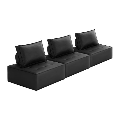 LIVING FUSION VALERI ARMLESS LOUNGE CHAIRS (SET OF 3)