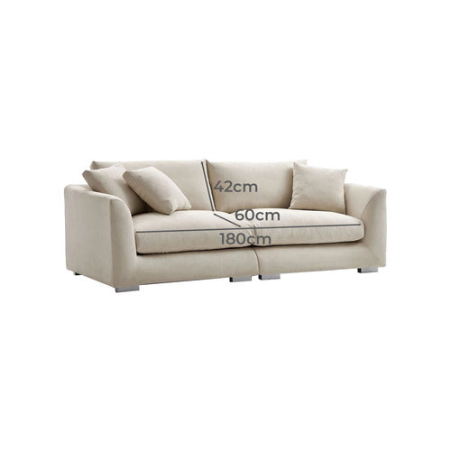 YORK STREET VERA 3 SEATER UPHOLSTERED SOFA