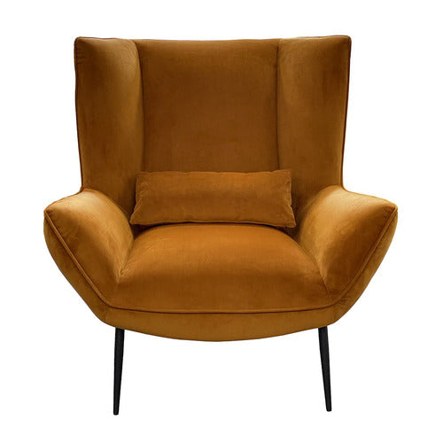 BROOKLYN AND BELLA VICTORIA VELVET WINGBACK ARMCHAIR