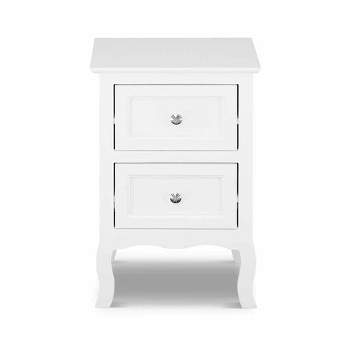 YORK STREET VIKTOR 2 DRAWER BEDSIDE TABLE