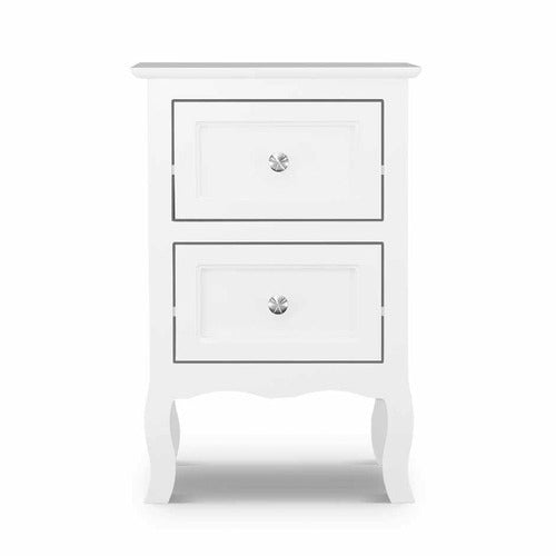 YORK STREET VIKTOR 2 DRAWER BEDSIDE TABLE