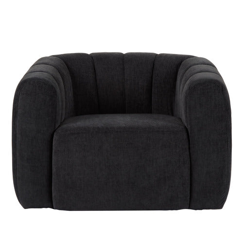 THE HOME COLLECTIVE VOROS UPHOLSTERED SWIVEL ARMCHAIR