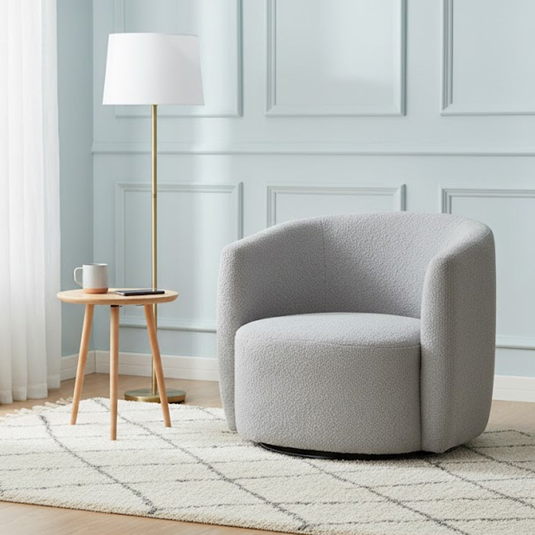 WHITAKER SWIVEL ACCENT CHAIR GREY