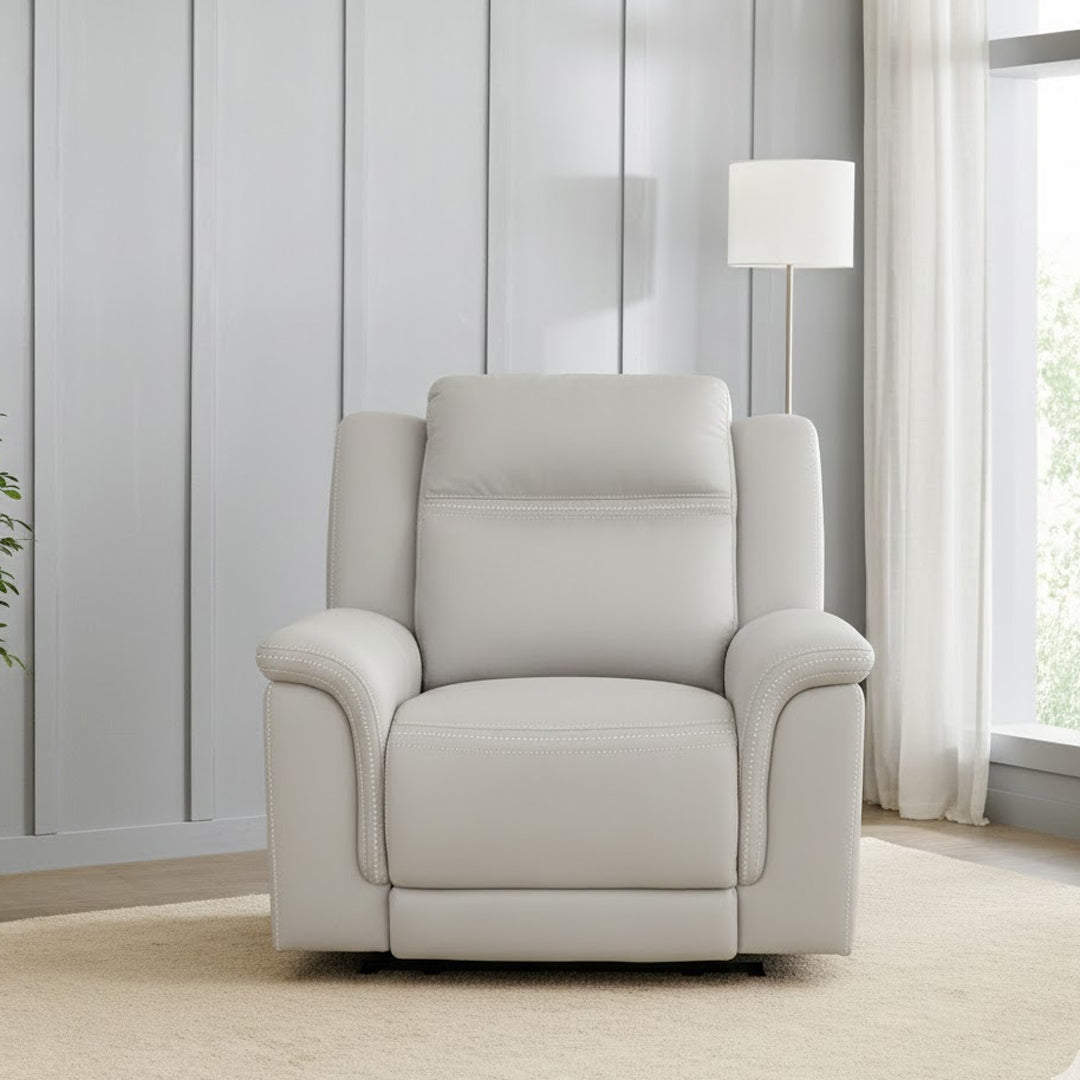 WOLFGANG FABRIC ELECTRIC RECLINER LIGHT GREY