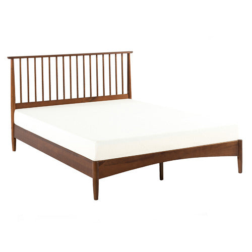 WARM BROWN LIAM PINE WOOD BED QUEEN