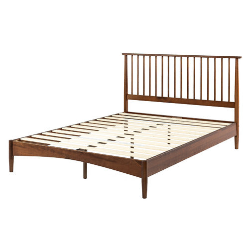 WARM BROWN LIAM PINE WOOD BED QUEEN