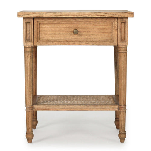 LILA INTERIORS WEATHERED OAK HAMILTON 57CM BEDSIDE TABLE