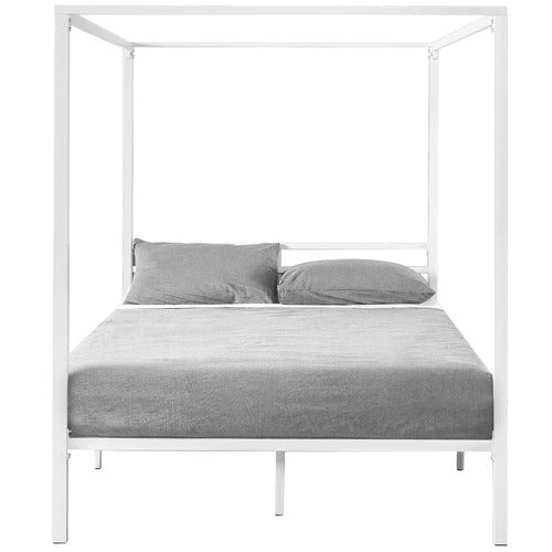 STUDIO HOME WHITE CYTUS CANOPY BED FRAME