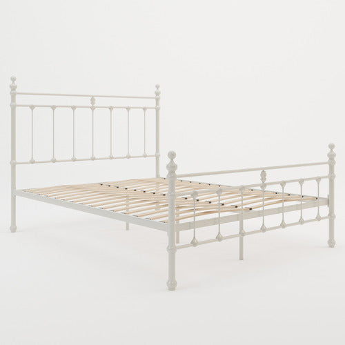 RAWSON & CO WHITE MODERN CLASSIC VALARIE STEEL BED FRAME