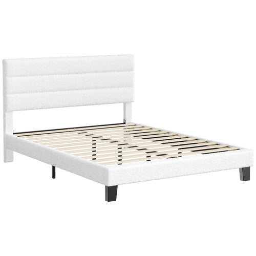 HOXTON ROOM WHITE PRESTON BOUCLE BED FRAME