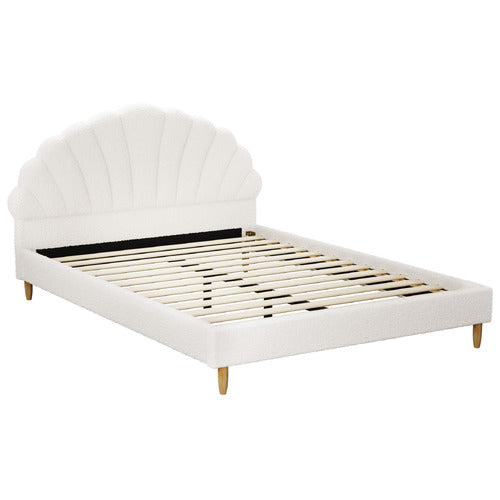 LIVING FUSION WHITE FLORIN BOUCLE BED