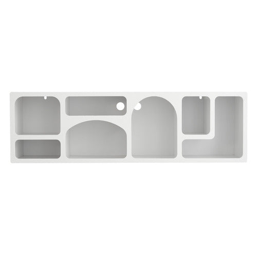 MADDISON LANE WHITE MYKONOS SCULPTURAL TV UNIT