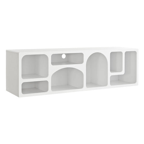 MADDISON LANE WHITE MYKONOS SCULPTURAL TV UNIT