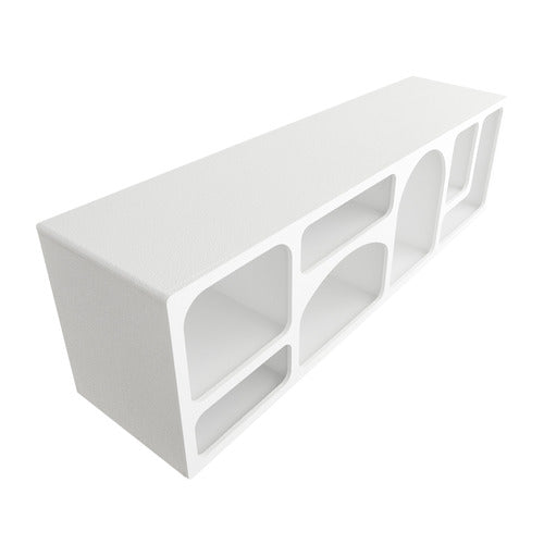 MADDISON LANE WHITE MYKONOS SCULPTURAL TV UNIT
