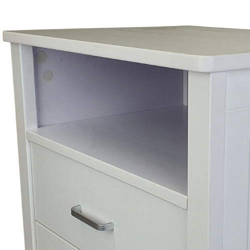 WESTERN DESIGNS WHITE LEO BEDSIDE TABLE