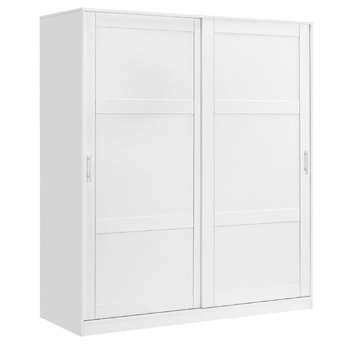 CORE LIVING WHITE MORANA 2 DRAWER SLIDING DOORS WARDROBE
