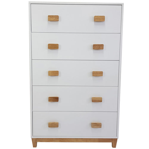 WESTERN DESIGNS WHITE GALAXY 5 DRAWER CHEST