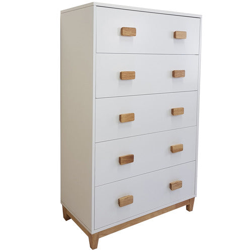 WESTERN DESIGNS WHITE GALAXY 5 DRAWER CHEST