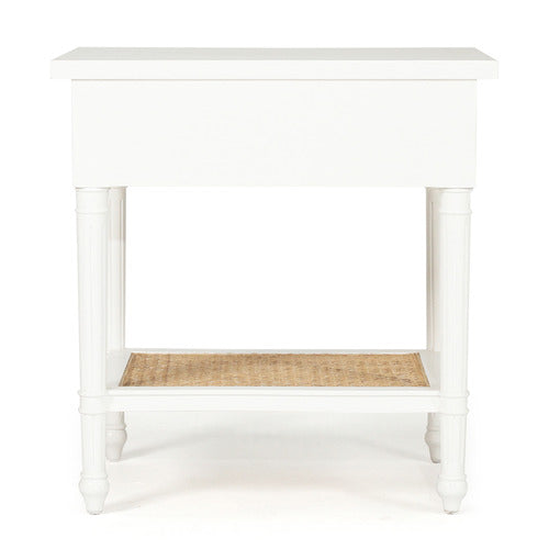 LILA INTERIORS WHITE HAMILTON 57CM BEDSIDE TABLE