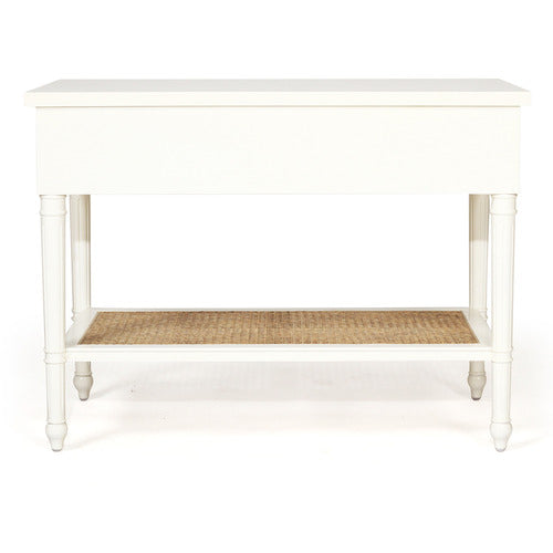 LILA INTERIORS WHITE HAMILTON 91CM BEDSIDE TABLE