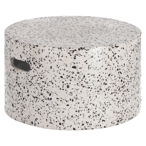 LINEA FURNITURE WHITE JANELLA TERRAZZO OUTDOOR COFFEE TABLE