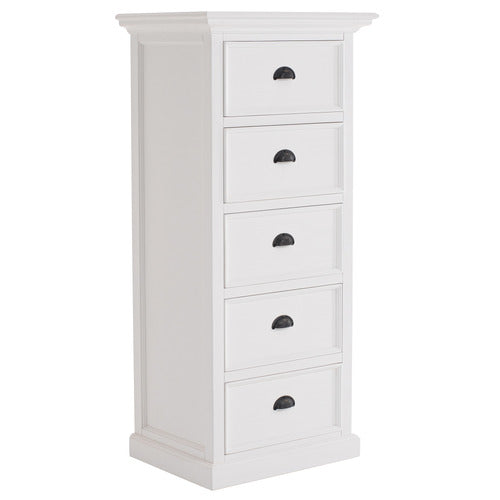 BALMORAL DESIGNS WHITE MEHARRY 5 DRAWER CHEST