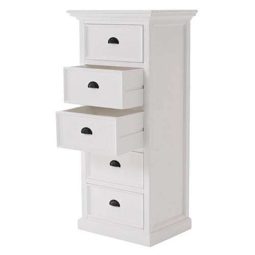 BALMORAL DESIGNS WHITE MEHARRY 5 DRAWER CHEST