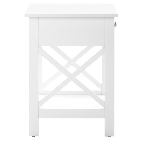 WHITE NOOSA BEDSIDE TABLE