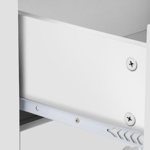 WHITE NOOSA 2 DRAWER BEDSIDE TABLE