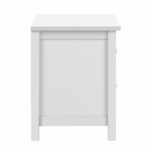 WHITE NOOSA 2 DRAWER BEDSIDE TABLE