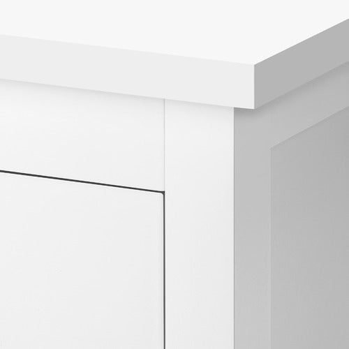 WHITE NOOSA 2 DRAWER BEDSIDE TABLE