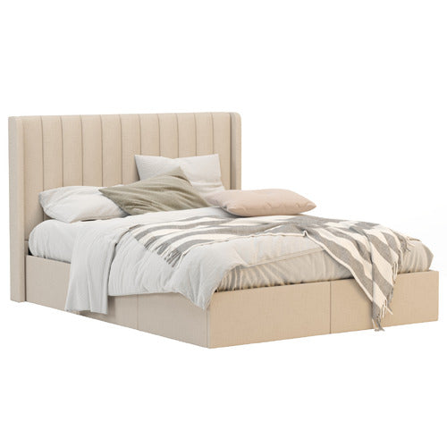 RAWSON & CO WHITE OAK TULAWIE BED WITH UNDERBED DRAWERS